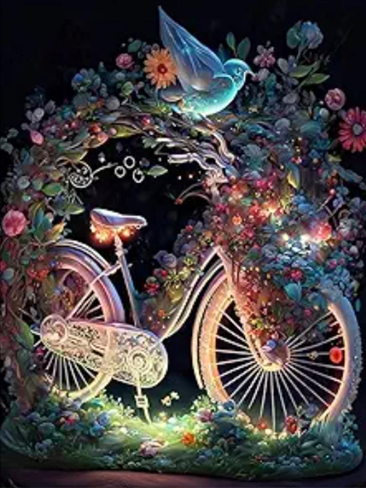 Pictura cu diamant 5D, copac cu flori, dragon, tigru, peisaj cu animale, mozaic, pictura cu diamant, decorarea casei, artă cadou DIY