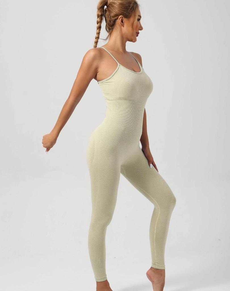 High-Elastic S-Shaped Sports Bodysuit: Skin-Friendly, Tummy Control, Sweat-Inducing, Long Version