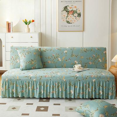 Simple Printed Sofa Bed Cover Elastic All-inclusive No Armrests Simple Folding Sofa Cover Universal