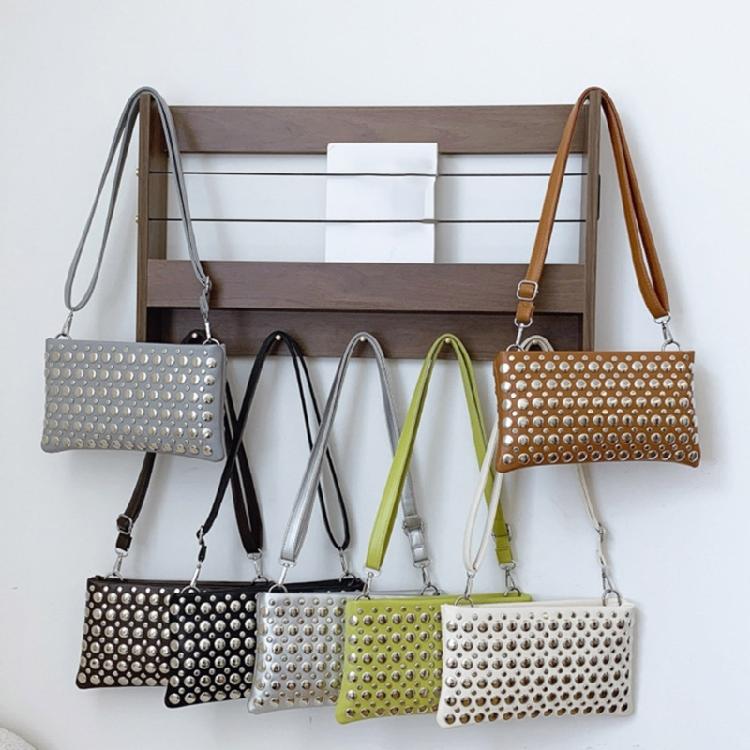 Crossbody Bags for Women Leather Crossbody Purses Punk Rivets Handbags Shoulder Bag Soft Pu Leather Shoulder Bag Gifts