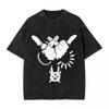 Ken Teen X Woman Men Cotton Washed Hot Stamping Print TShirt Harajuku Cotton Tshirt Mens Summer Short Sleeve Tees