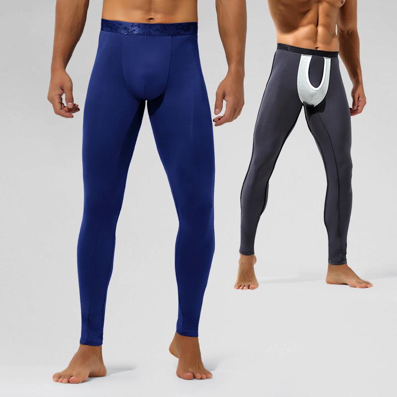 Men's Bullet-Type Antibacterial Autumn Leggings with Inner Crotch Warmth