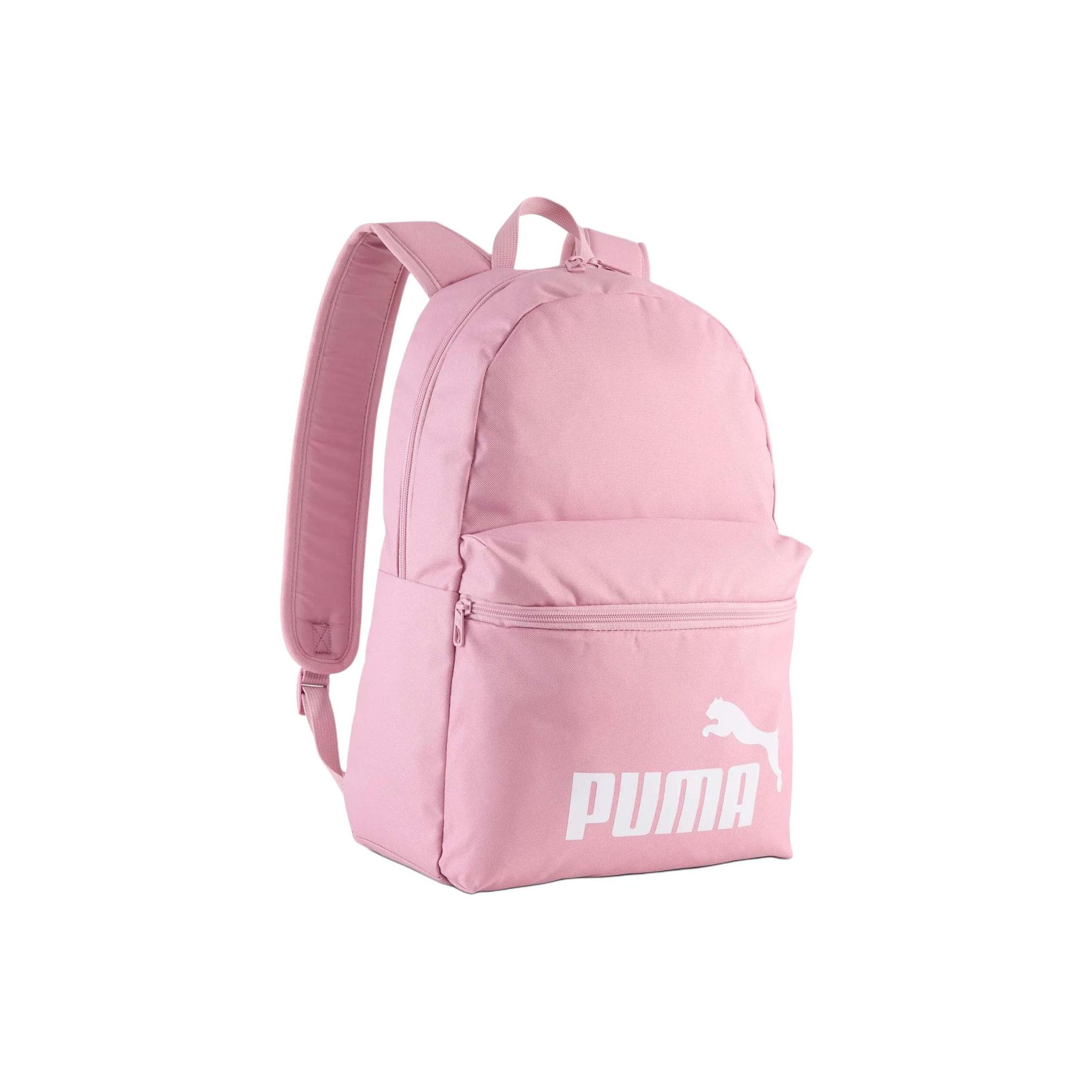 Puma Phase 22L Letter Logo Print Polyester Backpack Women backpack Pink 091164-17 Pink