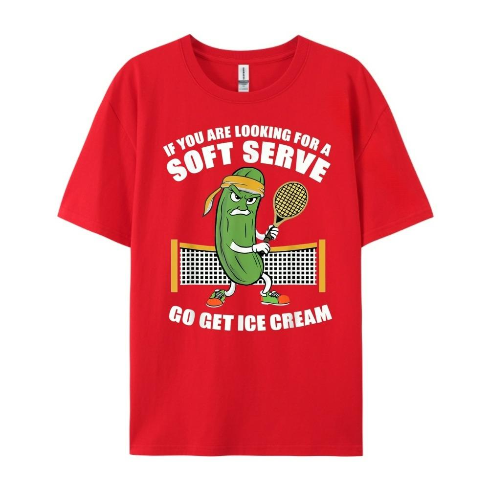 

2025 Веселый Пиклбол Игра Пикл Теннис Мягкое Мороженое Графический Принт Футболка Футболка Мужская Женская День Памяти Улицы 4XL