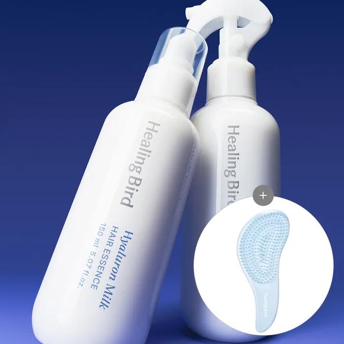 [SET] Healing Bird Hyaluronic Milk Hair Essence + Hair Mist Hair Brush