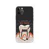 Cute Cartoon Dentist Tooth Phone Case for Iphone 5 5s 2020se 6 6s 7 8 Plus X 10 XR XS 11 12 13 Mini Pro MAX Black Tpu Back Cover