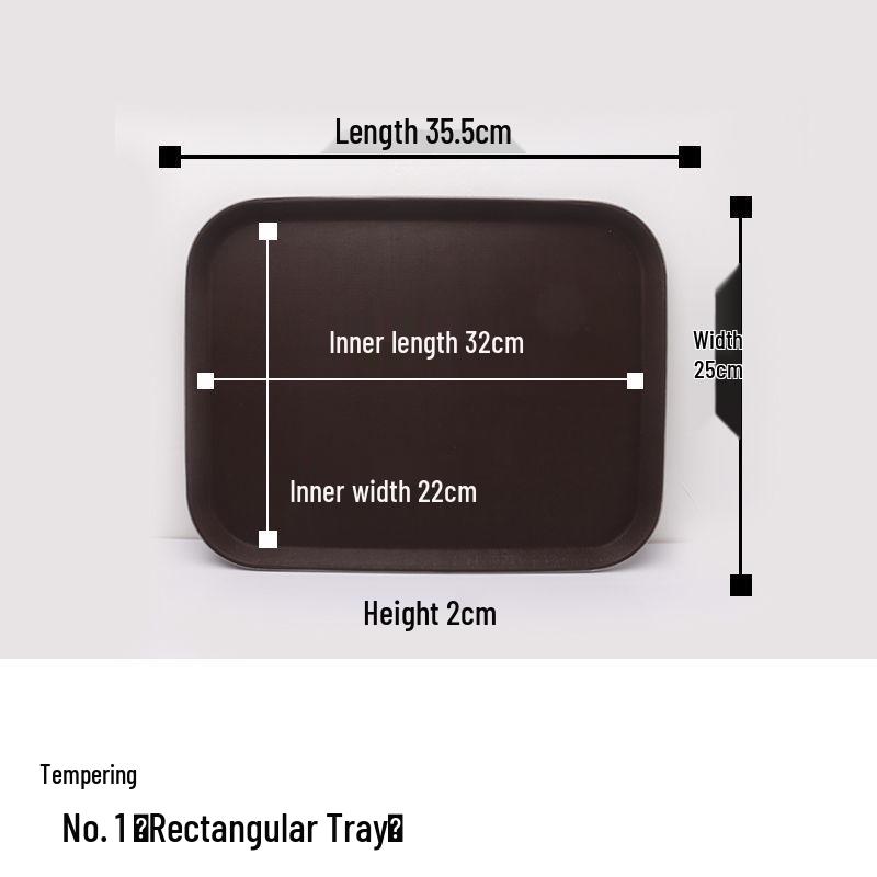 Extra Large Non-Slip Rectangular Serving Tray for Restaurants & Hotels