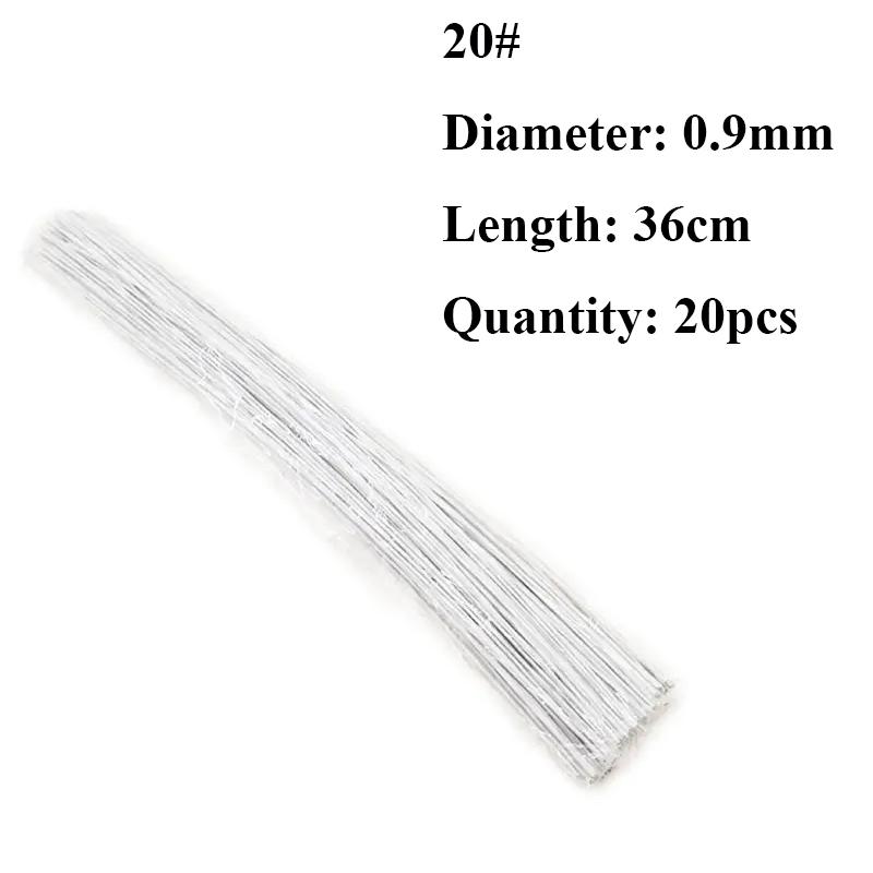 #26 #20 Paper Floral Wire 0.45Mm/0.9Mm Diameter 36Cm 30Mm Long Iron Wire Useds For Diy Nylon Stocking Flower Branche Making