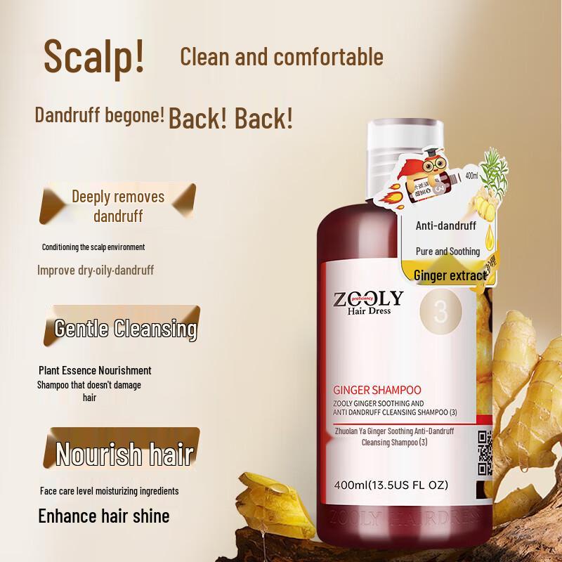 Zhuolanya Ginger King Anti-Dandruff Shampoo 3-Pack