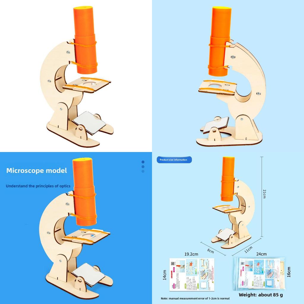 Science Microscope Kit For Kids Diy Physics Educational Toy Science Experiment Set For Children