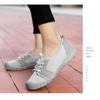 Large Size Women's Shoes Middle-aged and Elderly Casual Shoes Breathable Flat Bottomed Cloth Shoes Toe Caps Soft Soled Walking Shoes