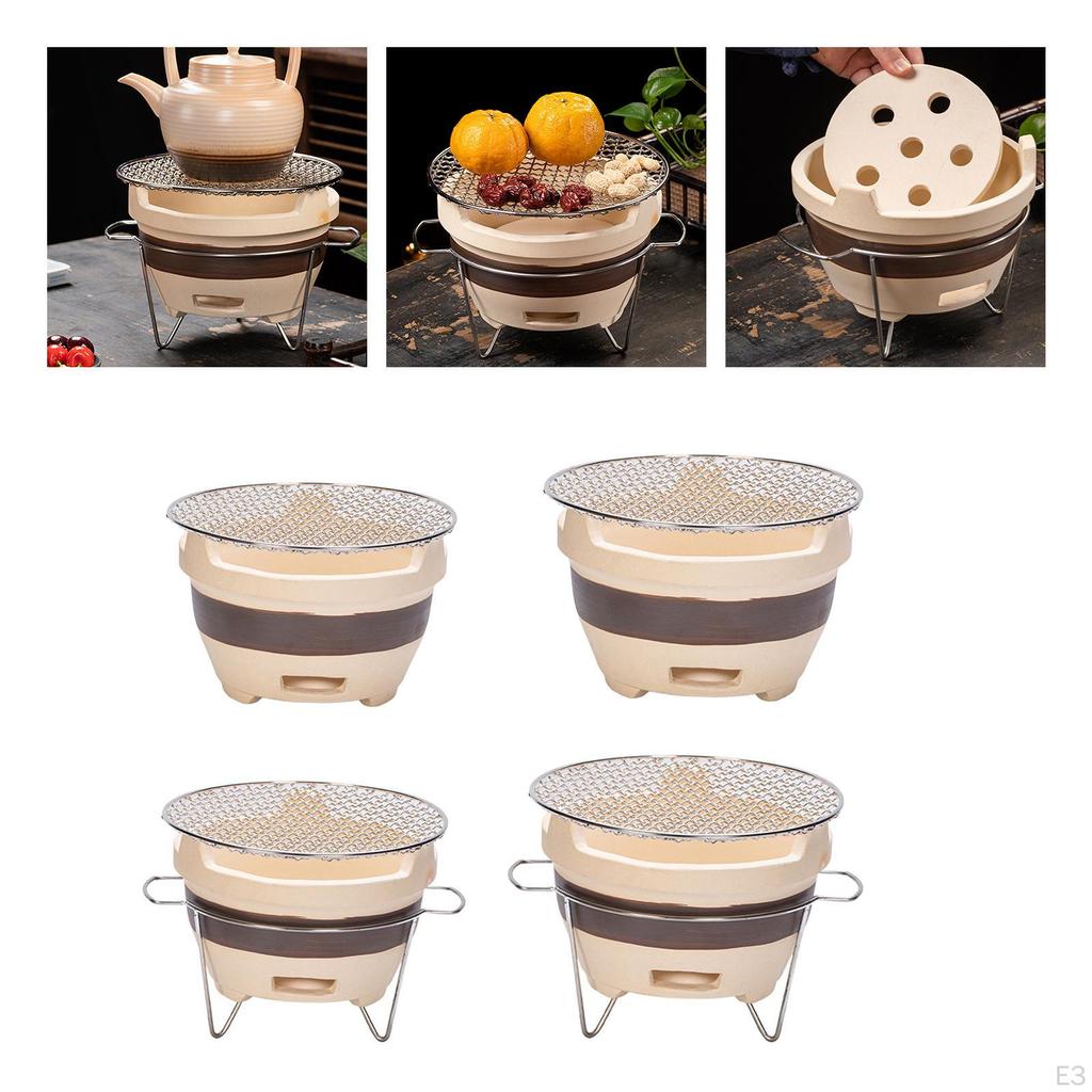 Small Charcoal Grill Camping Stove Household Barbecue Clay Stove, Japanese for Garden