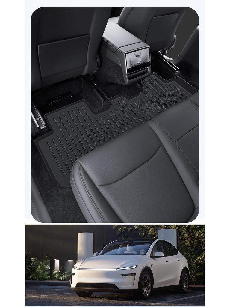 Tesla Model Y TPE All-Weather Floor Mats - Full Coverage Waterproof Design
