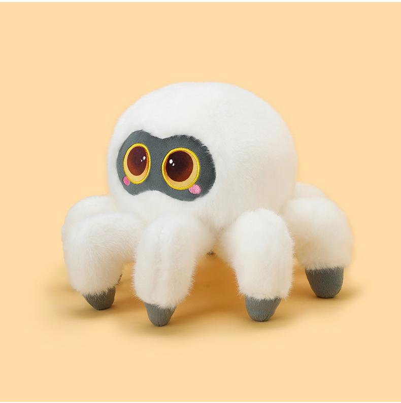 Cute Big Eyed Spider Troy Plush Toy Soft Stuffed Animal Black Brown White Spider Doll Home Decor Halloween Gift 20x30cm