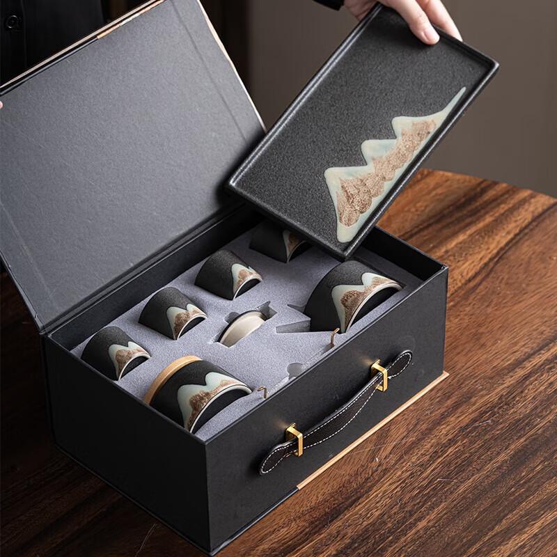 Su's Hand-Painted Ceramic 7-Piece Kung Fu Tea Set