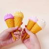 Handcrafted Realistic Ice Cream Ball Display Prop - Macaron Color Cone Toy