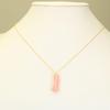 [Sansui] Garnet Coral Pink Branch Pendant Necklace (Undyed)