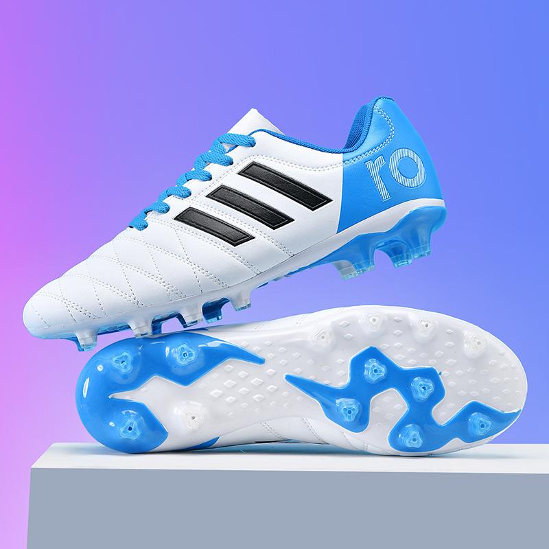 New low-top football shoes men and women children broken nails tf leather foot students AG long nails competition sports football shoes