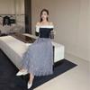 "2023 Spring/Summer Layered Mesh A-Line Skirt for Women"