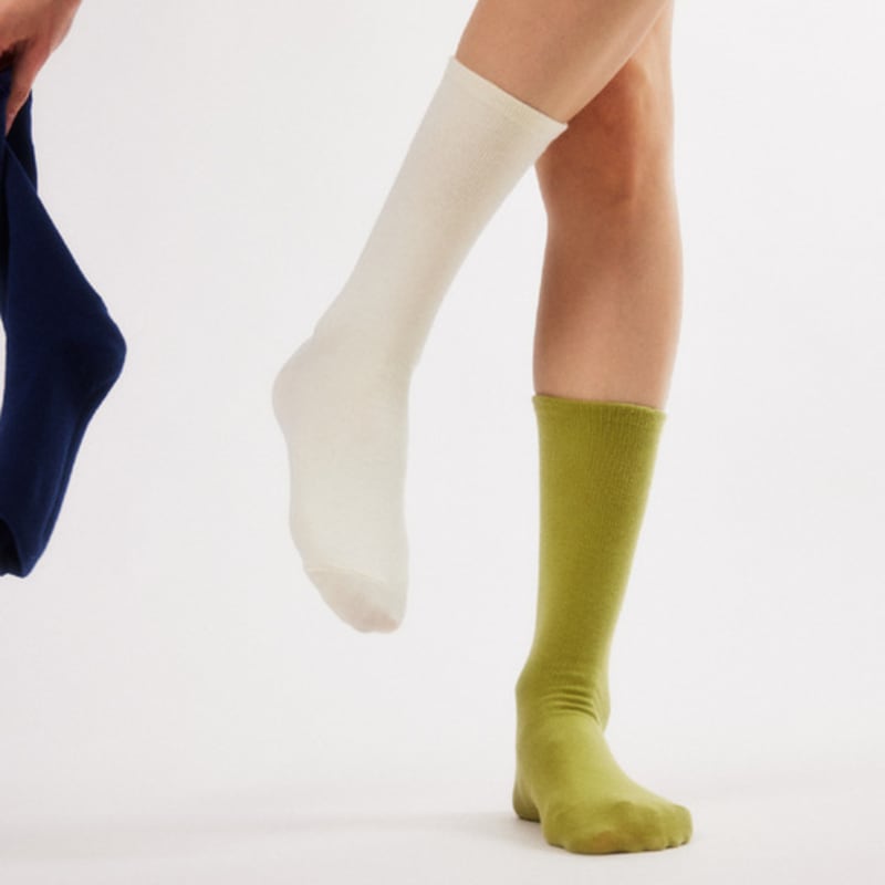 BOCION Popcorn Solid Color Long Socks