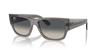 Ray-Ban Carlos Low Bridge Fit Sunglasses RB0947SF 667571 56 - Opal Dark Gray / Crystal Gray Gradient Glass Lens