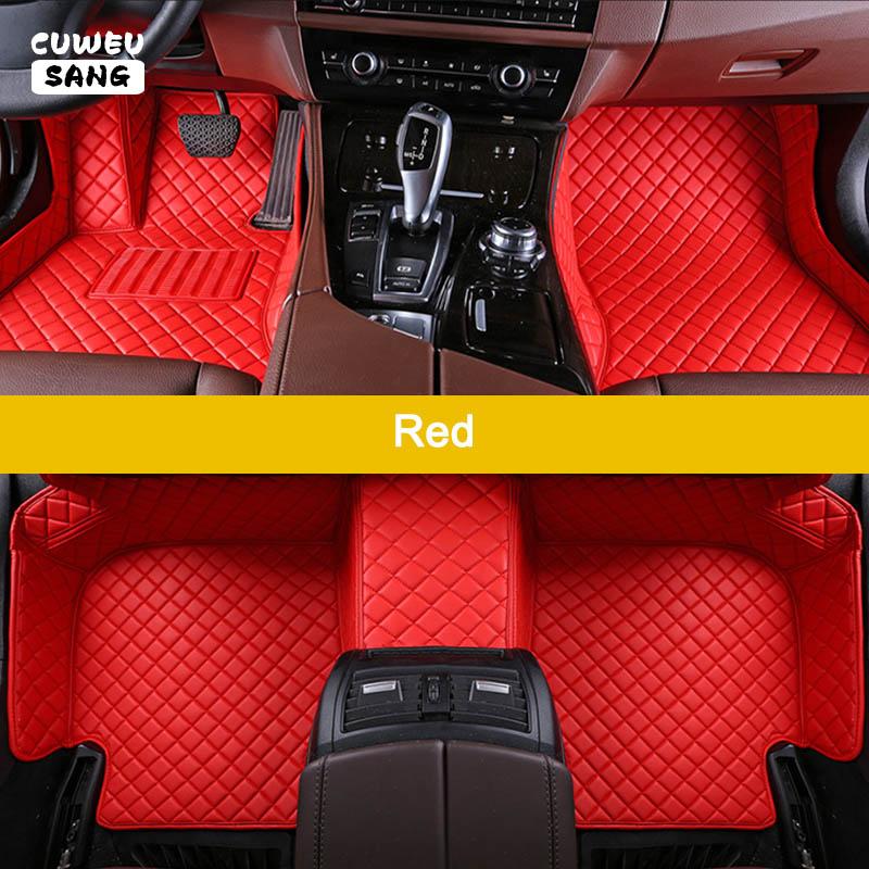 CUWEUSANG Custom Car Floor Mats For Skoda Superb Auto Carpets Foot Coche Accessorie