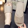 Summer linen slippers men's home indoor soft bottom floor non-slip breathable home fabric cool slippers women's summer