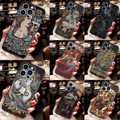 Ochranný kryt Gothic Witch Witchcraft pro iPhone 11 14 12 13 Pro Max Mini X XR XS Max 7 8 Plus SE 2020 Pouzdro na telefon