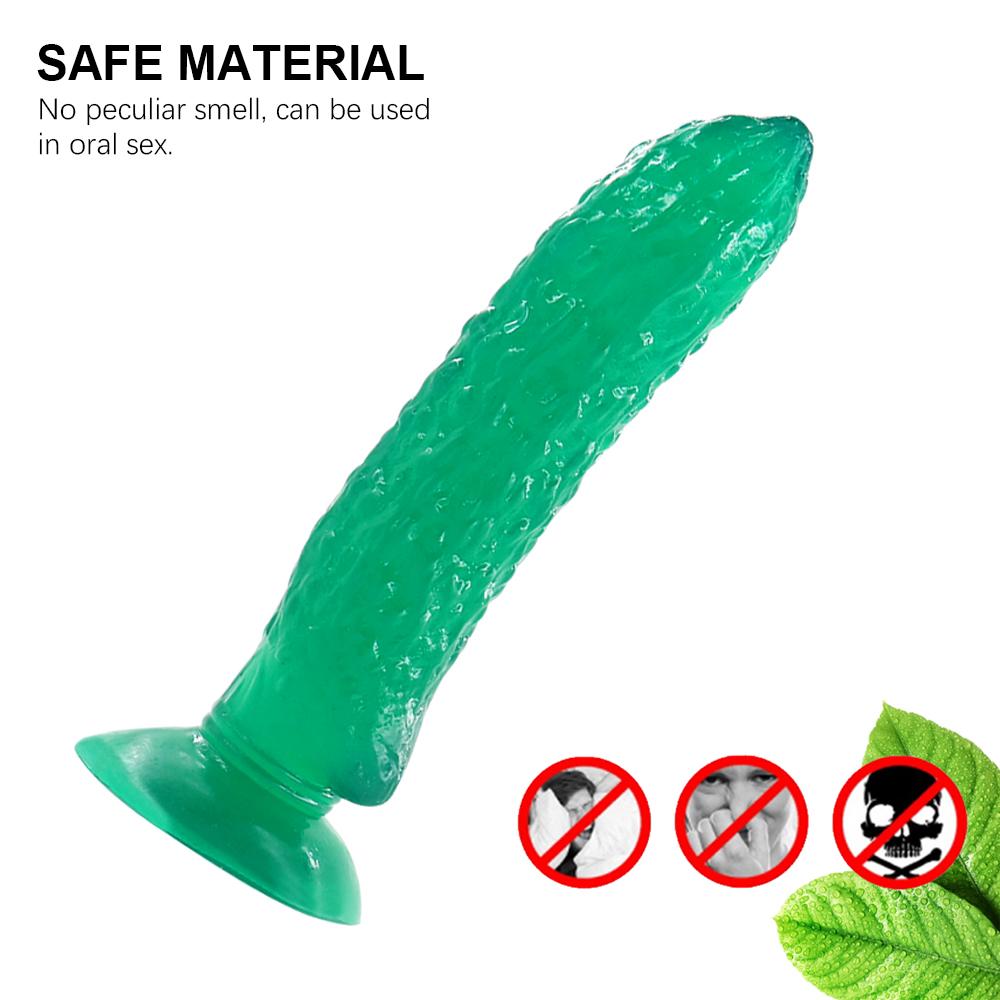 Realistic Dildo TPR Suction Cup Artificial Cock Cucumber Corn Shape Banana Penis Sex Toys for Woman