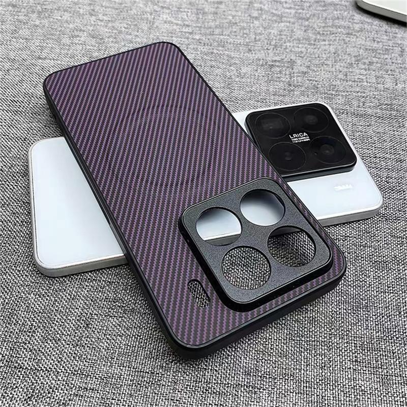 Case For Xiaomi 17T Pro Mi 17 T 15T 14 15 5G For MagSafe Magnetic Luxury Stripe Silicone Leather Back Cover Protection Shell