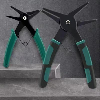 Multifunctional Dual-Use Circlip Pliers: 2-in-1 Internal & External Spring Retaining Ring Removal Tool