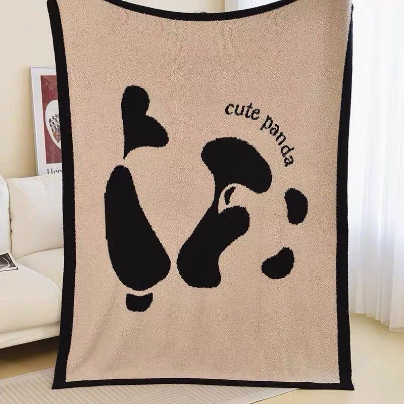 

Плед-покрывало с пандой для любого сезона с кондиционером - Милое одеяло для сна в офисе и мини-одеяло для дивана 130x170cm