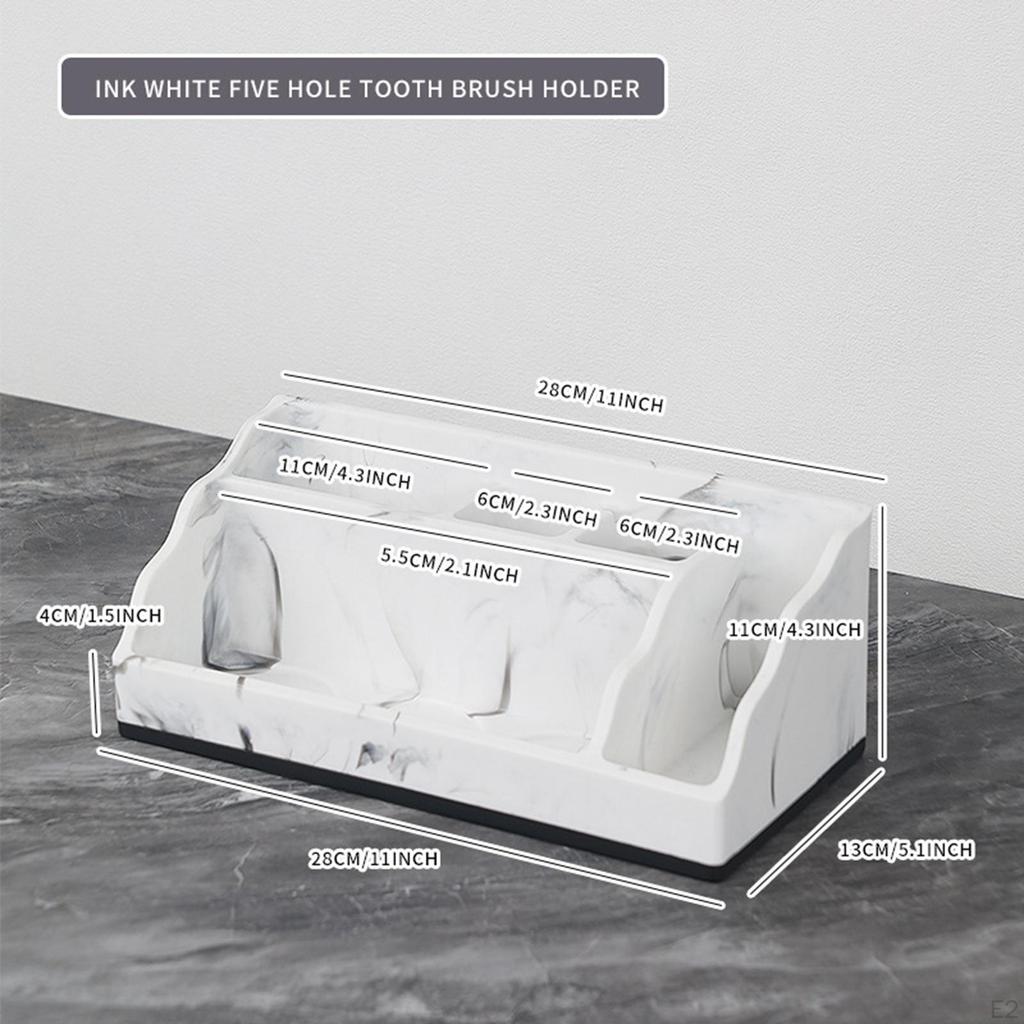 Bathroom Counter Organizer Toothbrush Holder Home Use Durability Organizer, with Drain