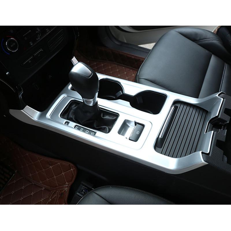 For Ford Kuga Escape 2013 2014 2015 2016 2017 2018   ABS Silver Handbrake Shift Stall Paddles Cup Switch Frame Trim Hood