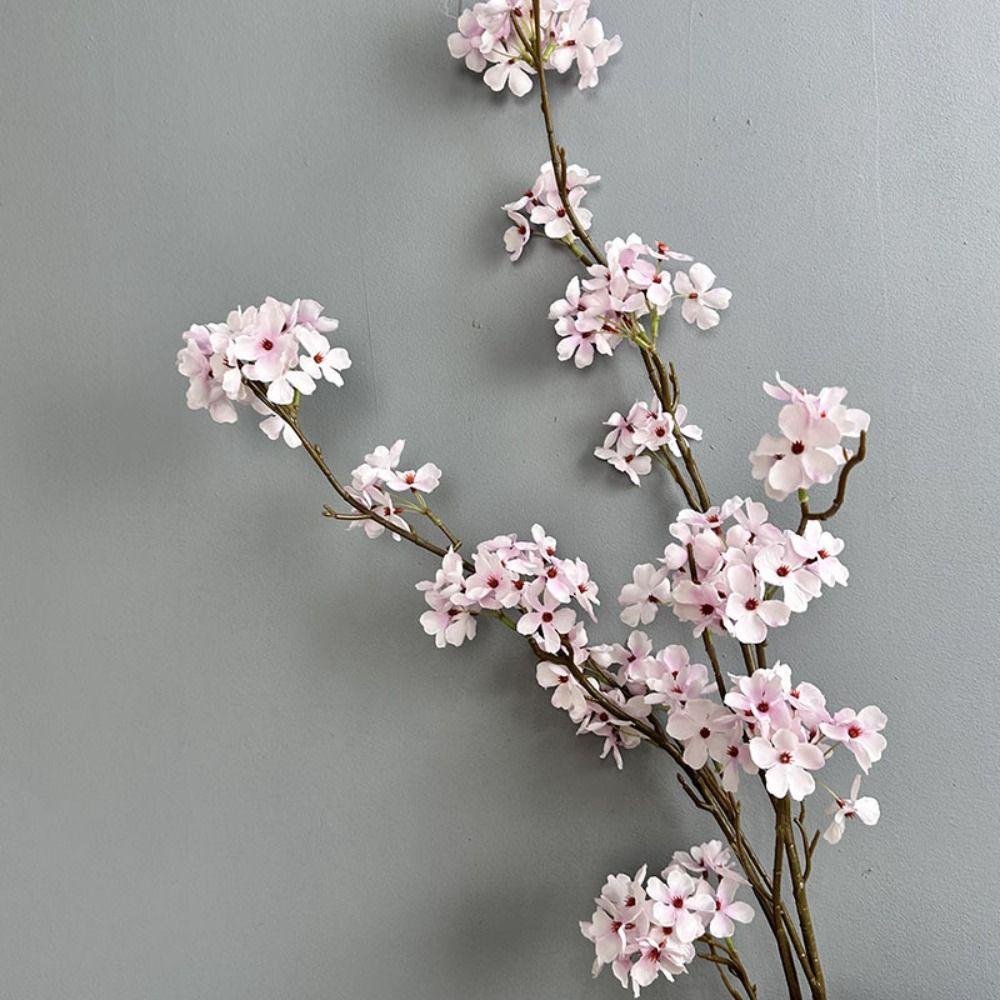 Flexible Silk Pear Blossom 100cm Fake Plants Artificial Pear Blossom Branches Outdoor Decor