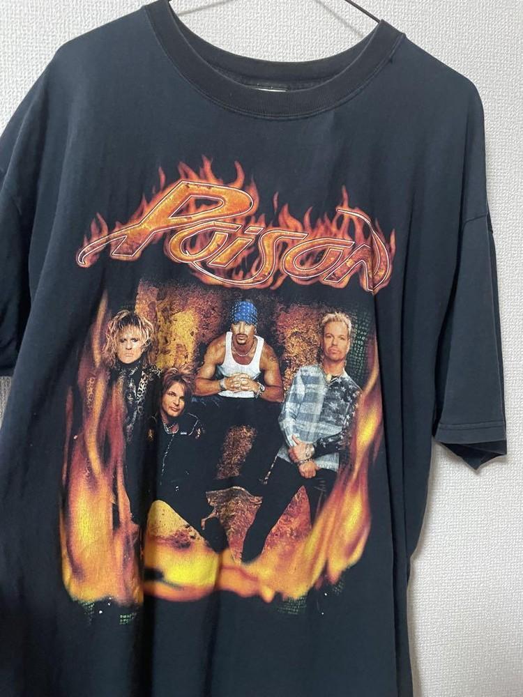 Reprint Poison band 2 sided Black T shirt Retro style Men Women NH19598 Unisex T-Shirt XXL