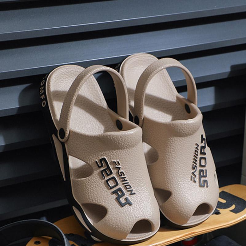Fashion Smile Shoes For Man Outdoor Beach Sandals Cave Shoes Plus Size Comfortable Sandals EVA Non-slip Outsole Fashion Sports Slippers