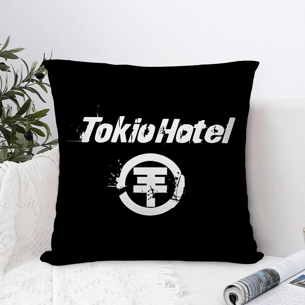 T-Tokio H-Hotel Band Pillow Case Sofa Decorative Home Double-sided Print Plush Square Throw Pillow Covers Cushion Decor Cover
