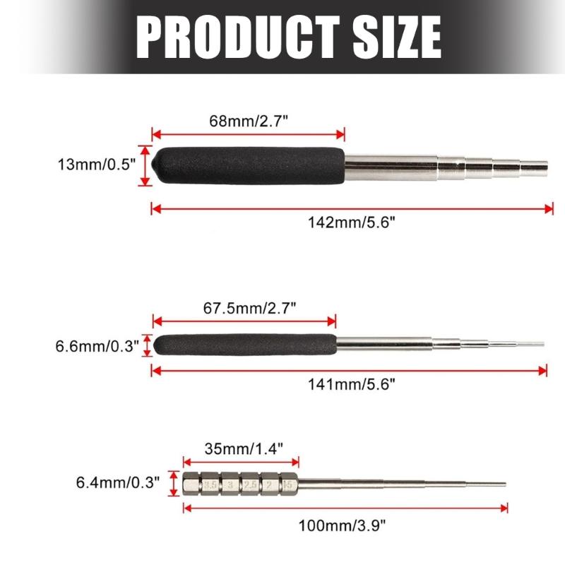 3Pcs Professional Jewelry Tool Aluminum Alloy Wire Winding Rods with Scale Markings For Jewelry Designers