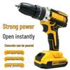 Multifunctional Rechargeable Lithium Impact Drill Set - Handheld Electric Pistol Drill for Home Use