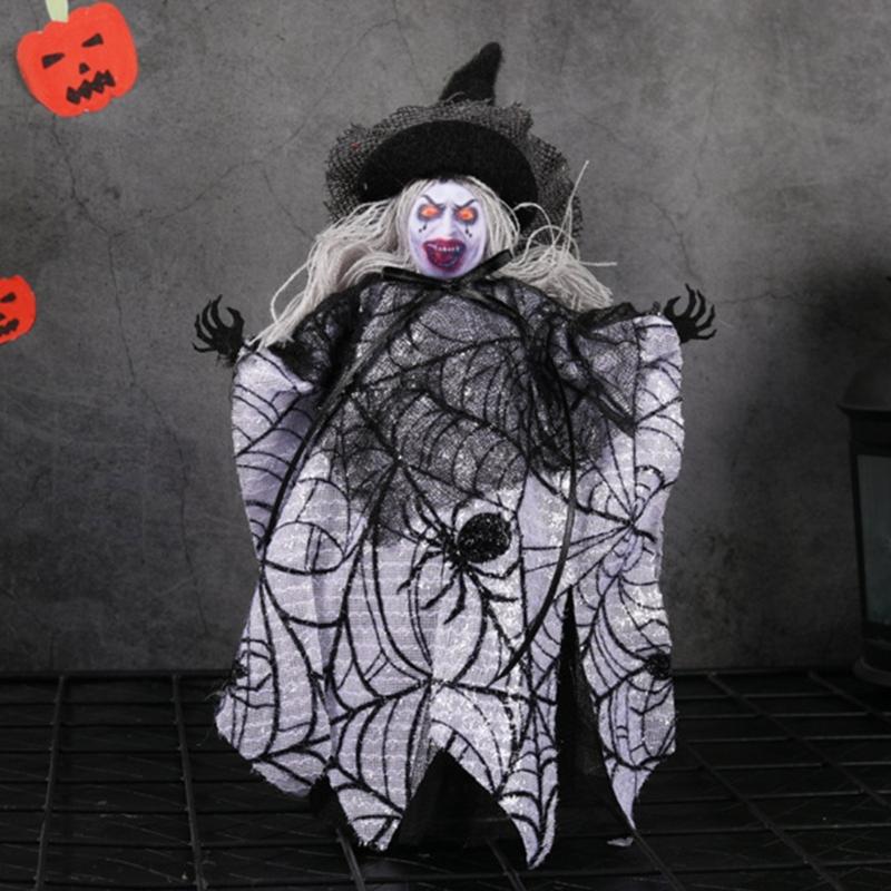 Eerie Halloween Festival Decoration Unique Halloween Tree Toppers with Specter Pumpkin Figurine for Holiday Decors