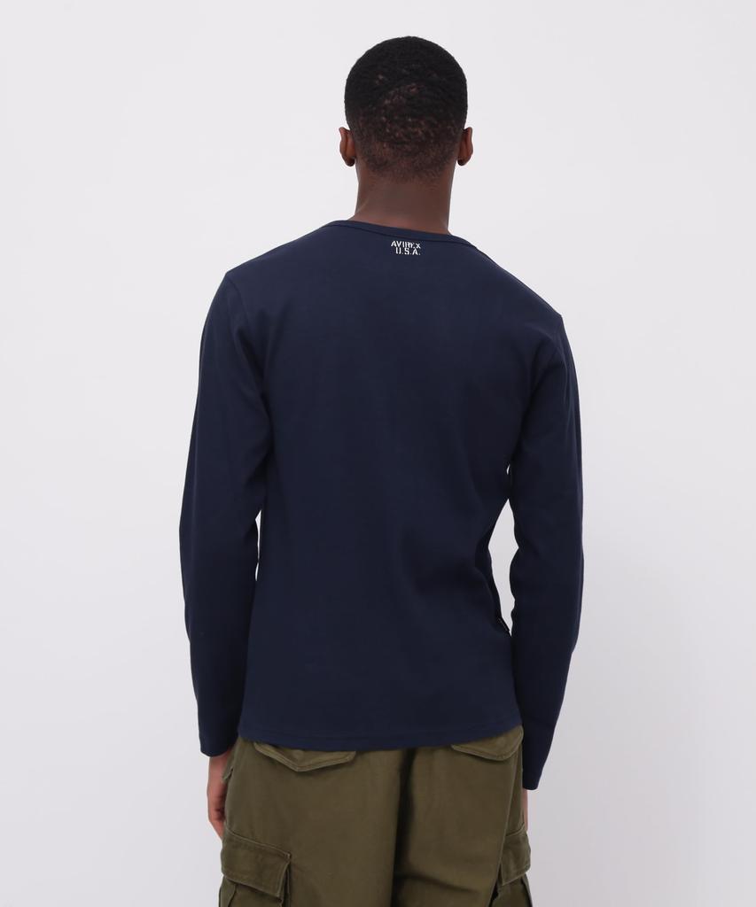 AVIREX DAILY RIB CREWNECK TEE 6153481 royal