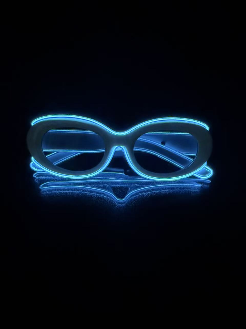 

Беспроводные светящиеся EL-очки LED диско-очки пиксельные KTV бар атмосфера концерт вспышка party селебрити WHITE