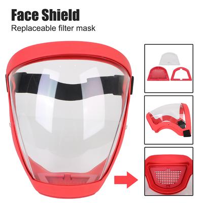 Kitchen Tool Full Face Shield Motorcycle Bicycle Cycling Dusting Mask With Filters Transparent Oil-splash Proof Mask Protection Face Cover