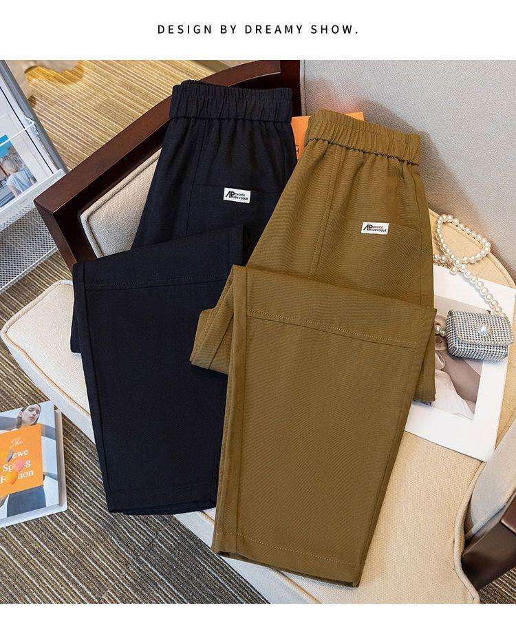 Pure Cotton Fleece/Unlined Harem Pants: Plus Size, Loose Fit, Slimming Carrot Style