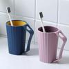 Dual-Color Toothbrush & Mouthwash Cup with Handle - Anti-Fall Design for Dorm or Couple Use