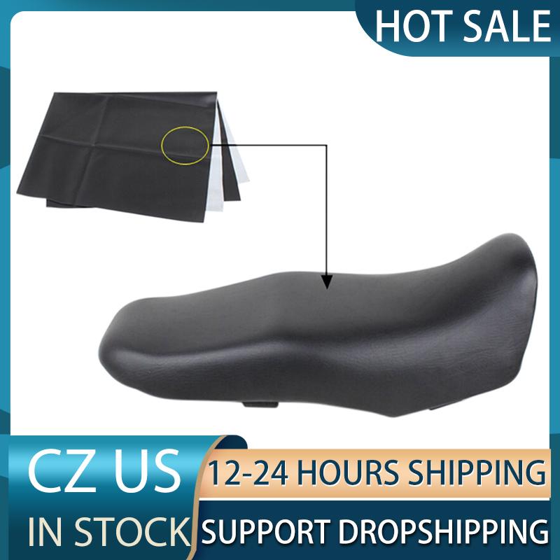 90*70cm Motorcycle Leather Seat Cover Wear-Resistant Universal Motorbike Scooter Electric Car Leather Seat Protector Black