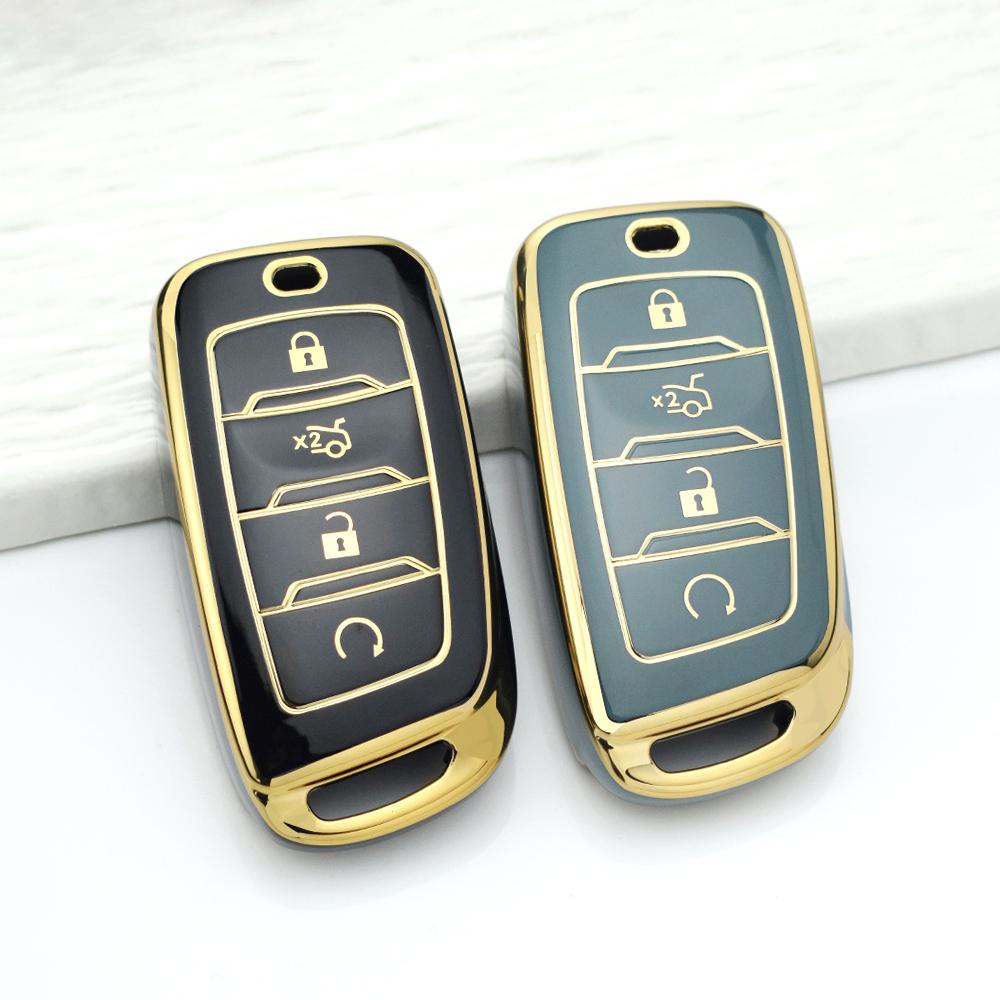New Tpu Car Key Case For Changan Cs35 Plus Cs85 Cs85 Coupe Cs25 Cs95 Anti-Scratch Key Fob Protector Cover Keychain Accessories