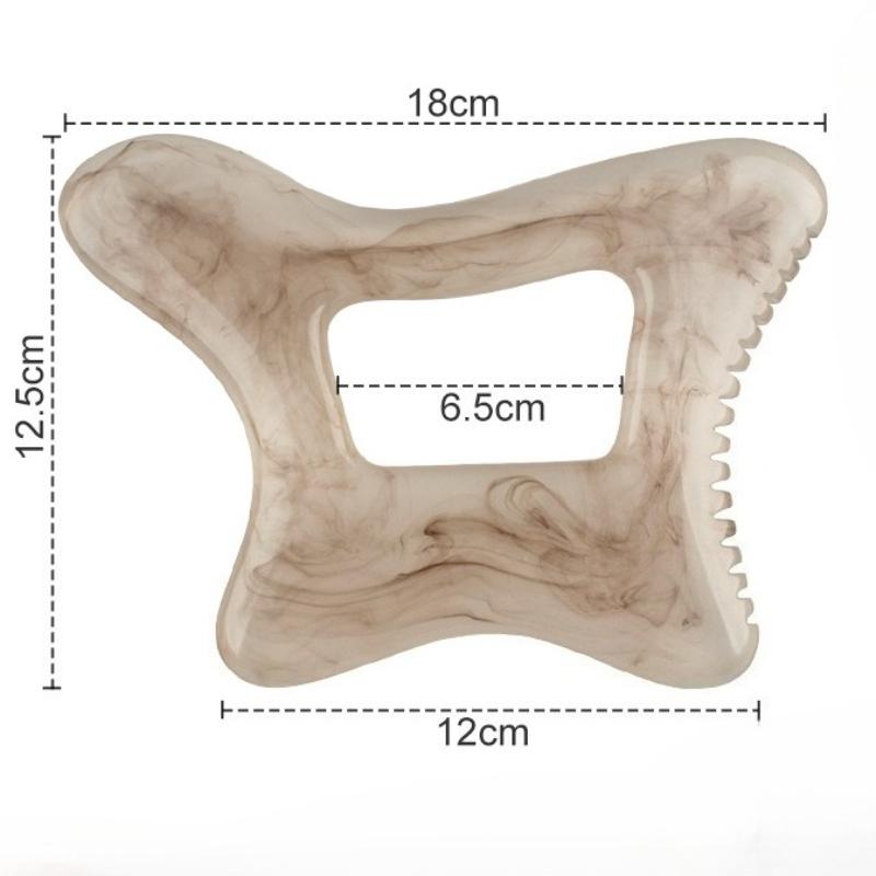 

1 шт. Большой инструмент для гуа ша для тела - Полимерный массажер для мышц для спины, шеи, лица и ног - Эргономичный дизайн с зубчатыми краями для глубоких тканей