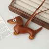 Dachshund leather pendant Korean version diy cute ins puppy bag pendant lanyard couple car pendant